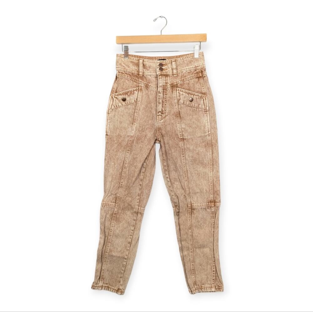 BDG Urban Outfitters Sofia Yoke Acid Wash High Rise Jeans Size 27